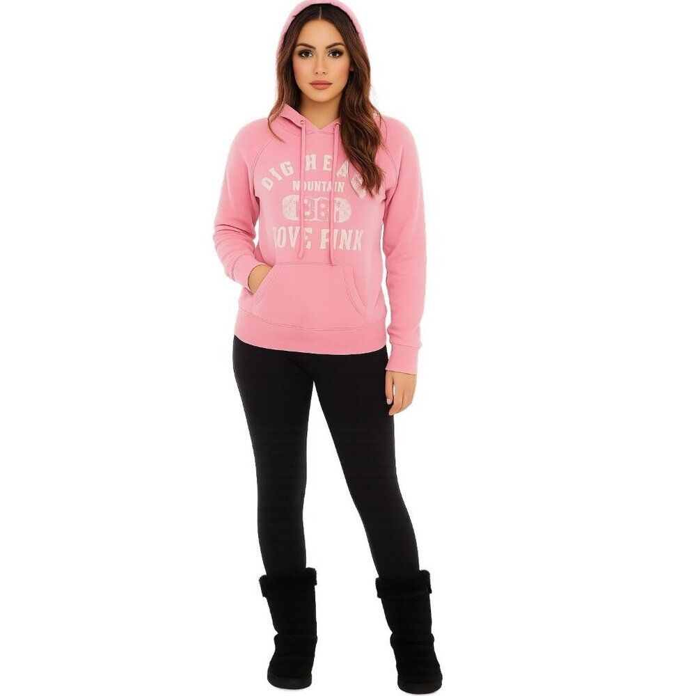 Pink Victoria's Secret Hoodie Hooded Sweatshirt Pull Over Women's Woman's Small